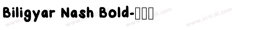 Biligyar Nash Bold字体转换